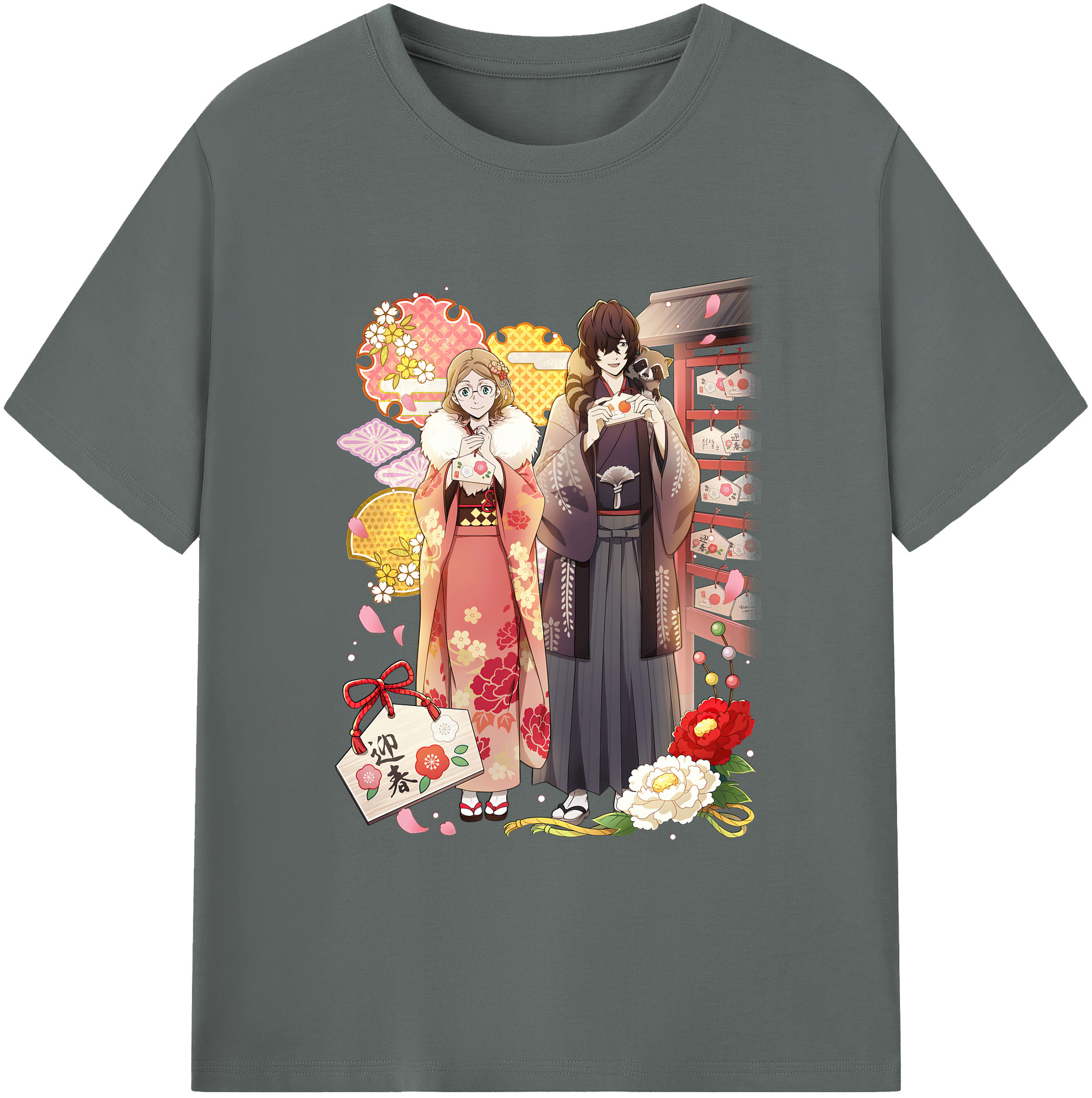 （画像用） 文豪ストレイドッグス Bungo Stray Dogs 綿100％ メンズ半袖Tシャツ｜肌触りやわらか＆通気性